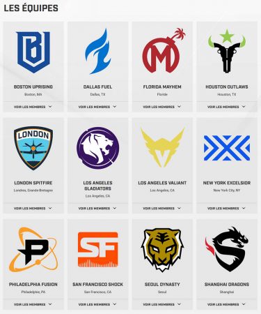 equipes overwatch league