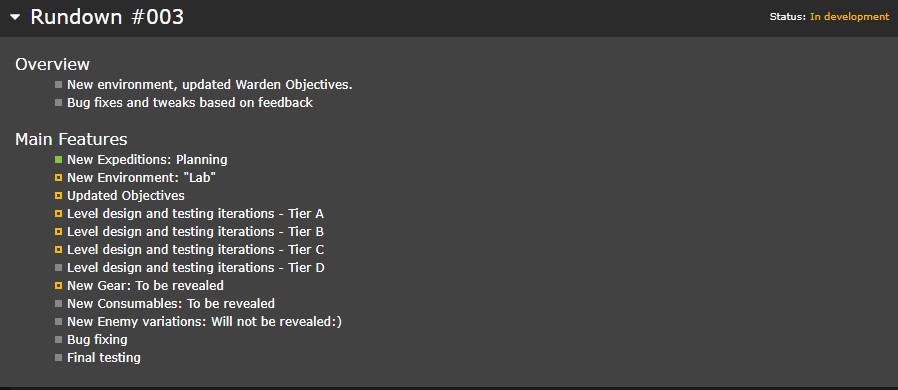 GTFO Roadmap Rundown 3