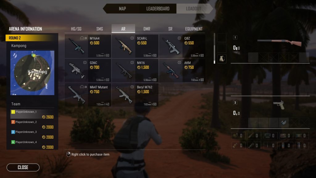 PUBG arena shop