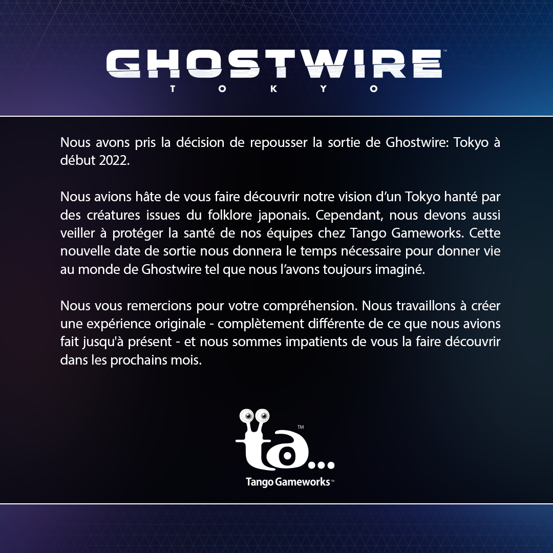 Ghostwire Tokyo communiqué FR