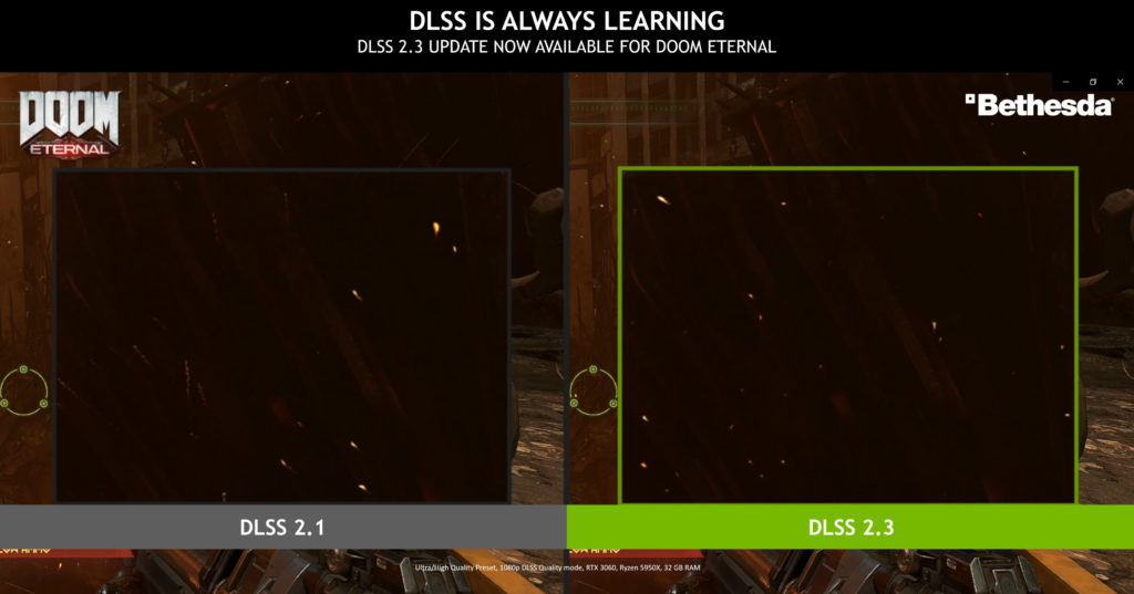 nvidia dlss 2.3 doometernal