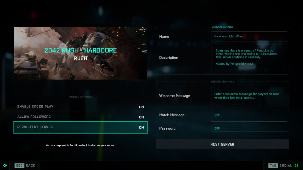 BF 2042 persistant server