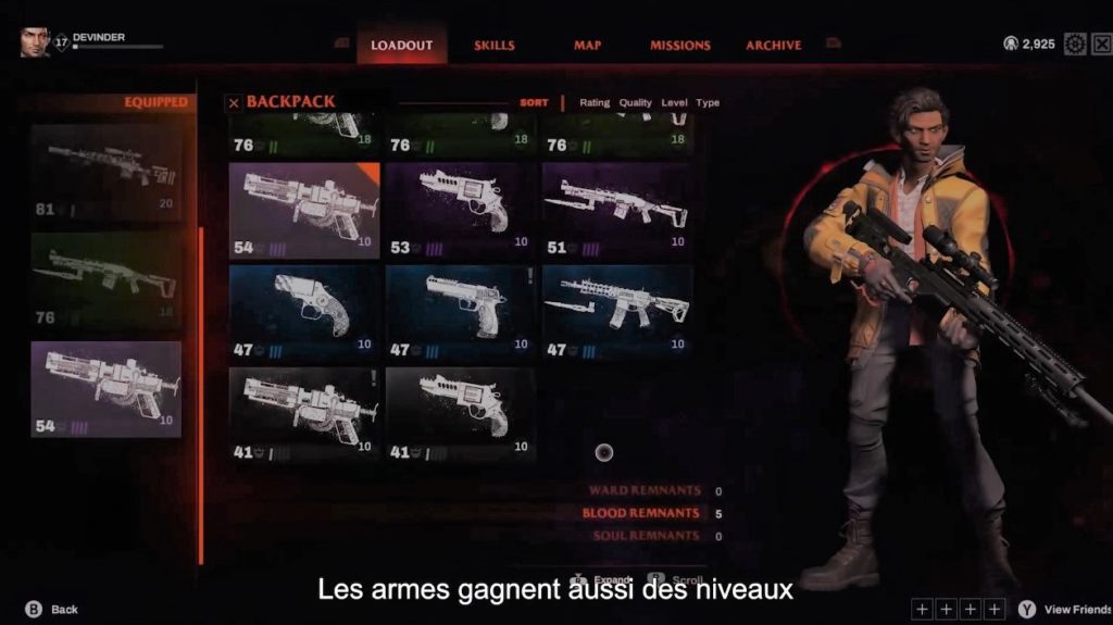 redfall weapons level