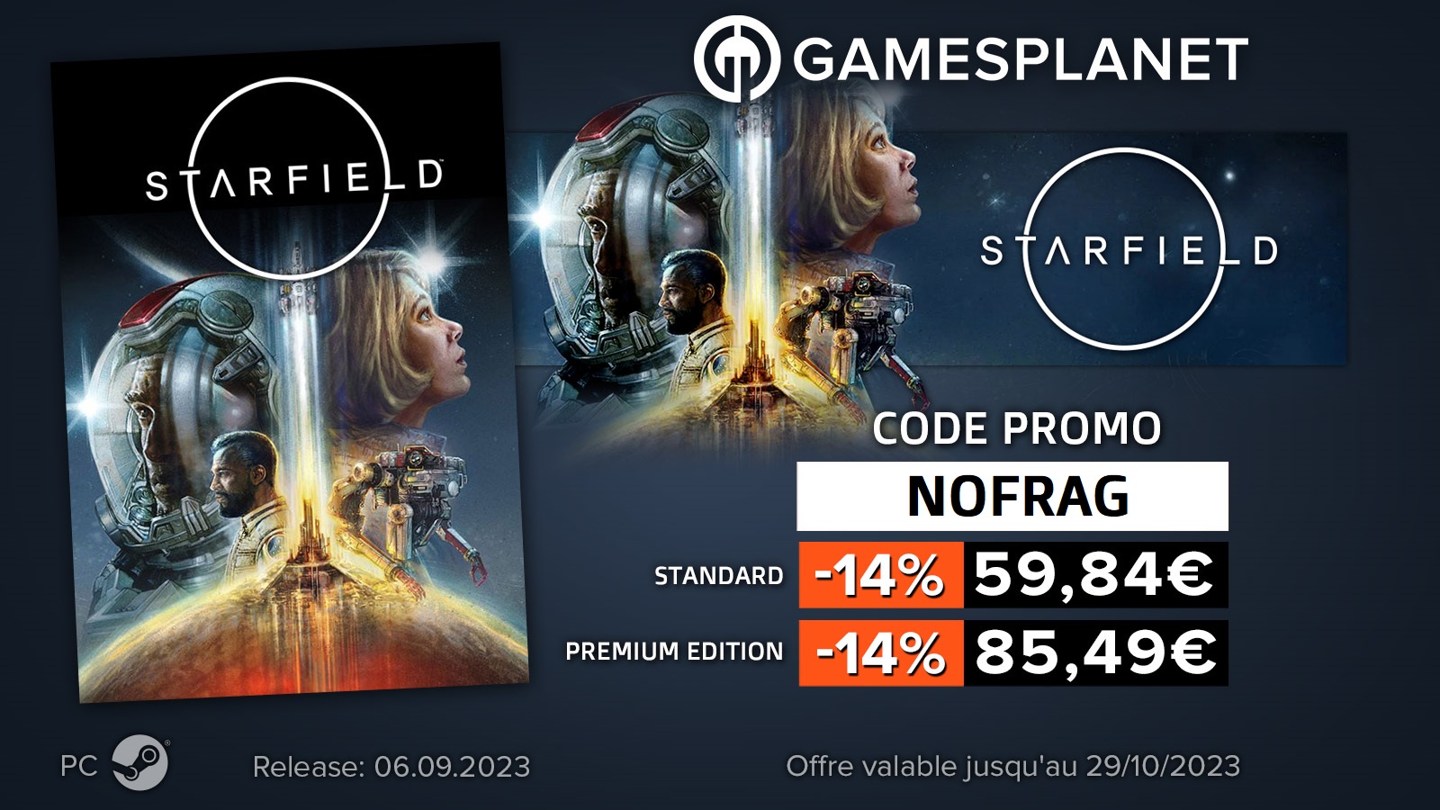 code promo Starfield NOFRAG