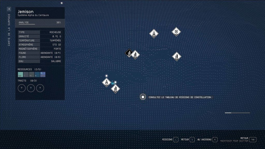 Starfield - carte de surface