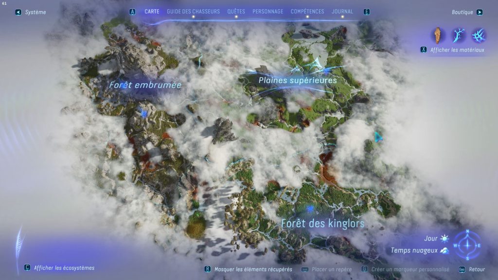 Avatar - Frontiers of Pandora - carte