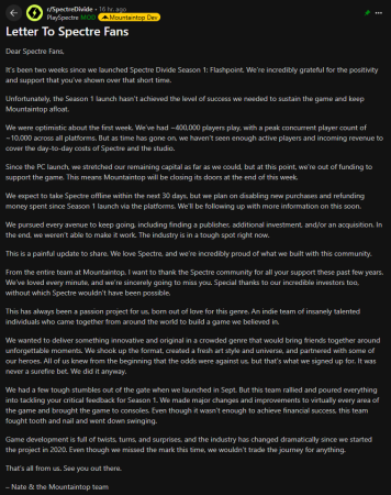 Spectre Divide The End